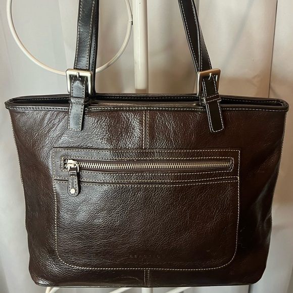 Kenneth Cole Brown Leather Tote - Picture 1 of 14